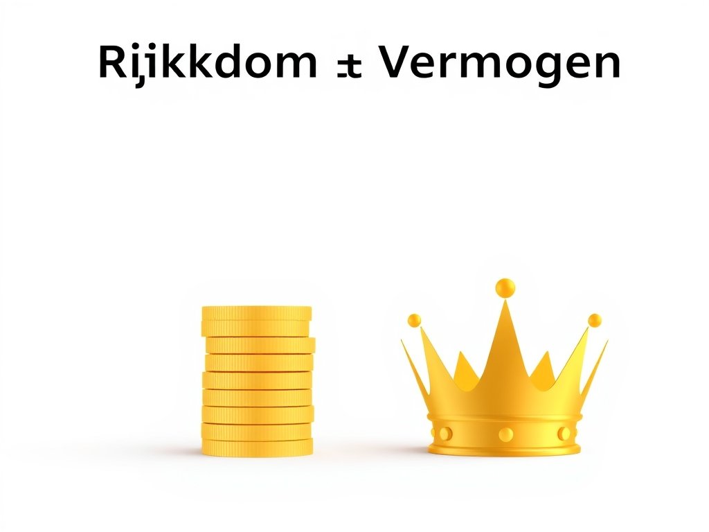 Abstract gouden munten en kroon die rijkdom en vermogen uitbeelden.