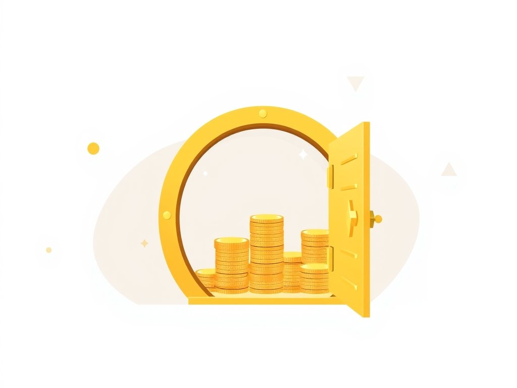 Open gouden kluis met stapels munten en goudbaren als symbool voor René Zegerius vermogen.