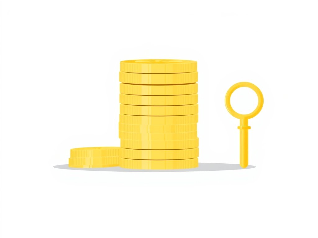 Gestileerde stapel gouden munten en een gouden sleutel als symbool voor Diede de Groot vermogen.